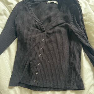 Abercrombie and Fitch Black Cardigan, Size Small